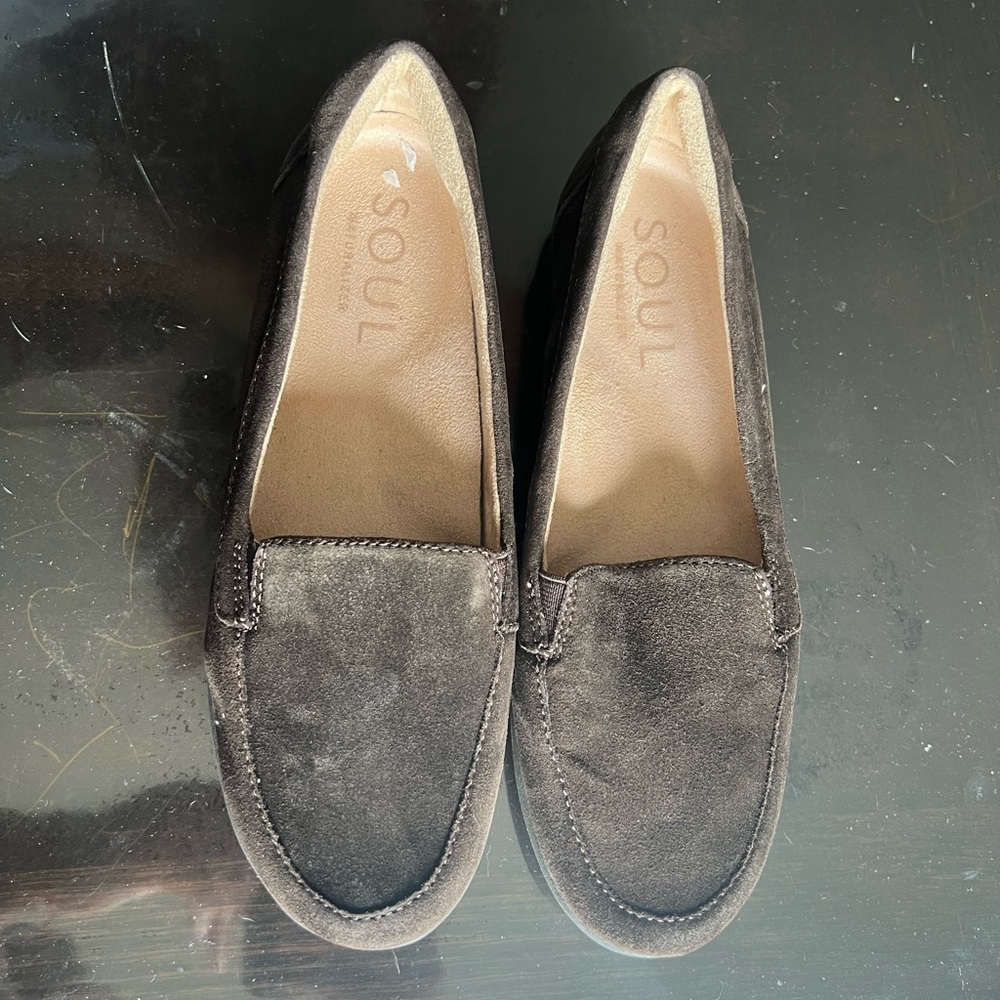 Women's Suede Loafers - Brown